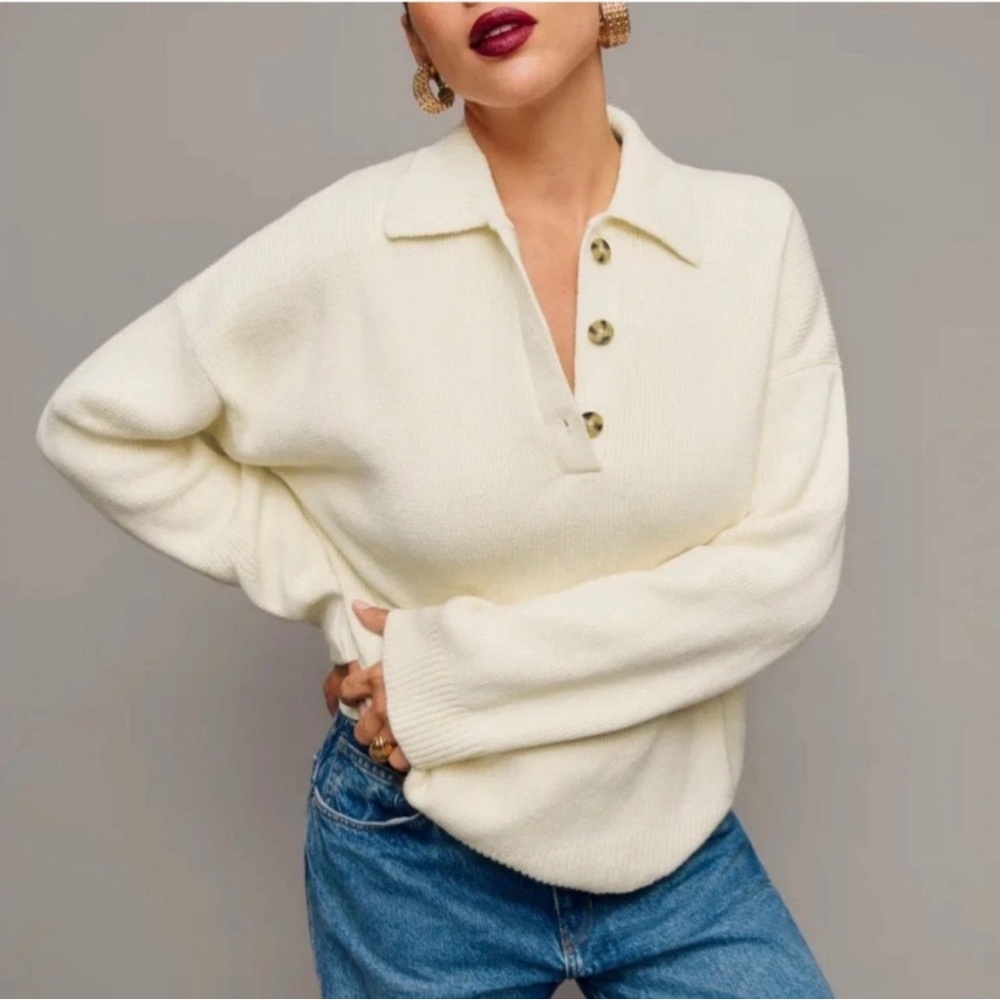 Reformation Cream Sweater